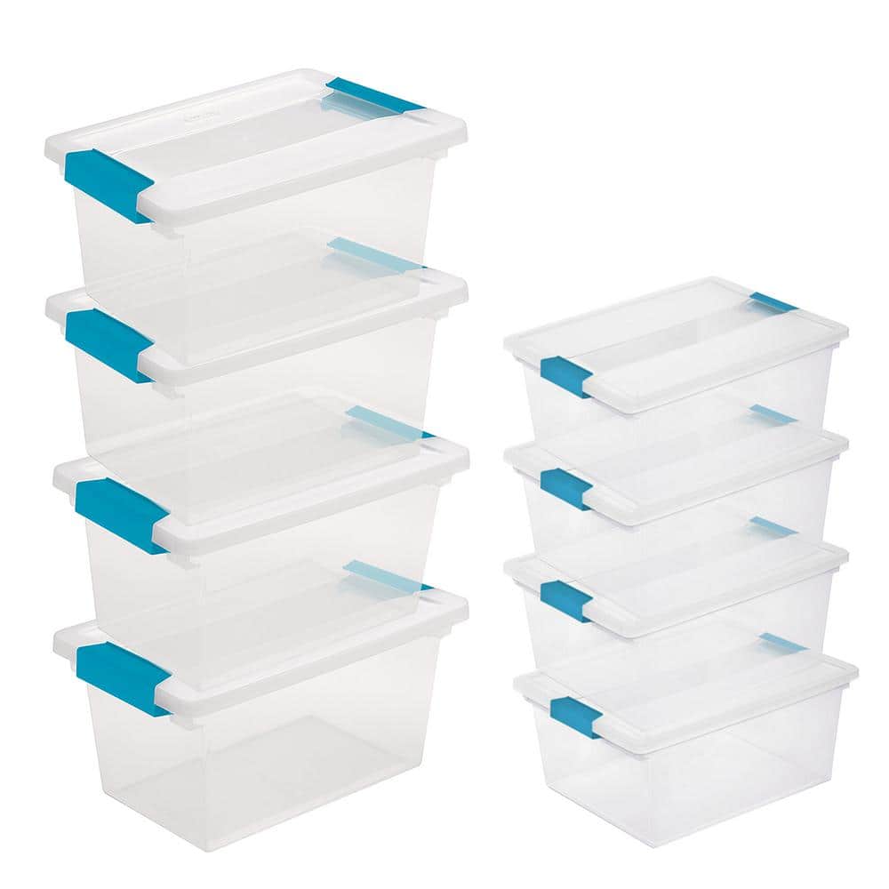Clear Storage Medium Clip Boxes with Lid + Lg Deep Clip Boxes (4 Each) price history on PriceWatchPro