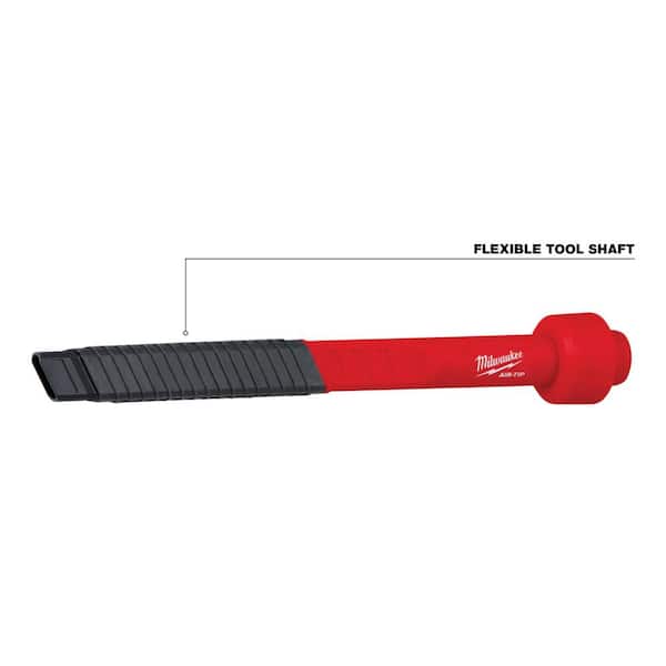 Milwaukee - AIR-TIP Claw Utility Nozzle, Rotating Corner Brush, Flexible Long Crevice Tool For Wet/Dry Vacuums Automotive Set (3-Pc)