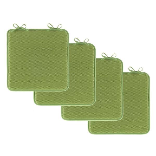 Lavish Home Green Foam Chair Pad (Set of 4)