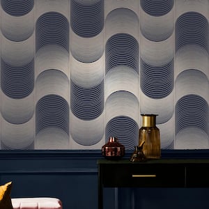Eclipse Navy Blue Removable Wallpaper
