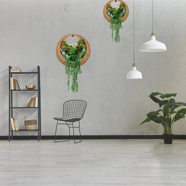 Wall Decor, Hanging Artificial Succulent Planted in Woven Basket offers for Decor