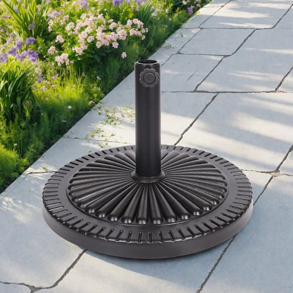 Nataly 26.50 lbs. Resin Outdoor Patio Umbrella Base in Black