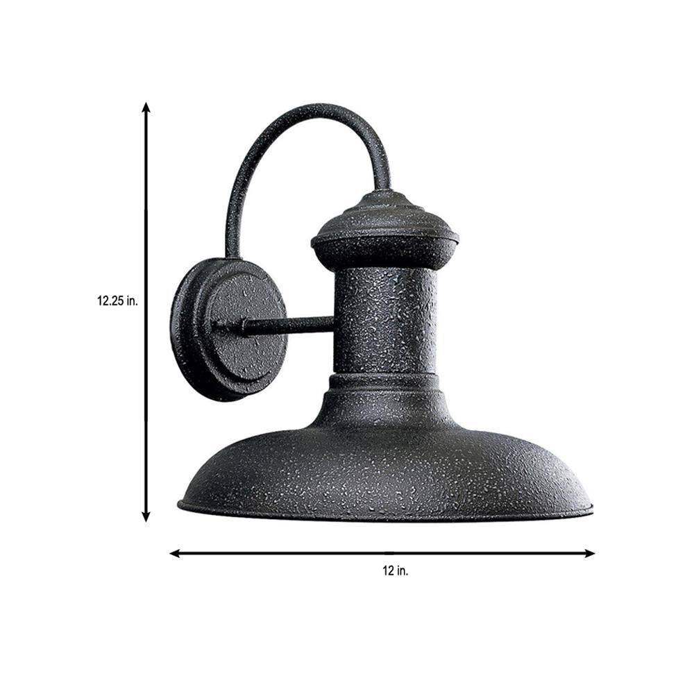 Brookside Black Textured Metal LED Outdoor Wall Lantern