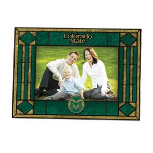 NCAA 4 in. x 6 in. Gloss Multicolor Art Glass Colorado State Picture Frame