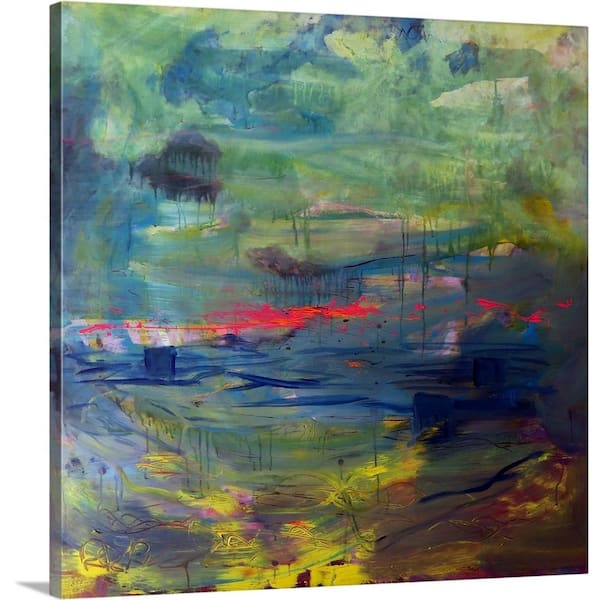 GreatBigCanvas "KOI Pond Abstract of Balboa Park San Diego" by Randy Riccoboni Canvas Wall Art
