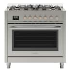 Koolmore 36 in. 5 Burner Freestanding Dual Fuel Range with Gas Stove and  Electric Oven in. Stainless Steel KM-FR36DF-SS - The Home Depot