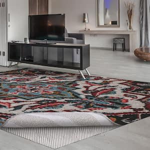 6 ft. x 9 ft. Premium Grip and Dual Surface Non-Slip Rug Pad in White