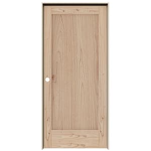 MODA Rustic 24 in. x 80 in. Right-Hand Natural Unfinished Wood Single Prehung Interior Door