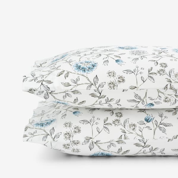 The Company Store Company Cotton Climbing Rose Twill Cream Multi Cotton King Pillowcase (Set of 2)