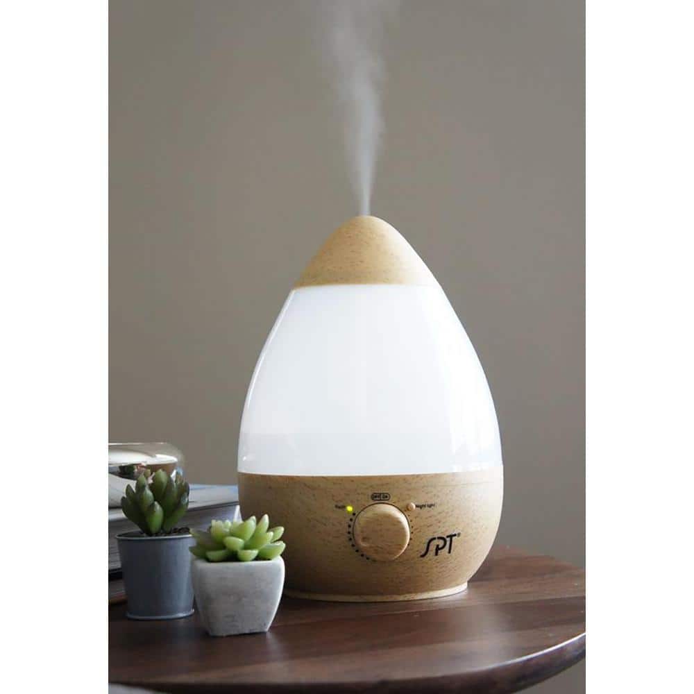 Ultrasonic Cool Mist Humidifier with Wood Grain Finish