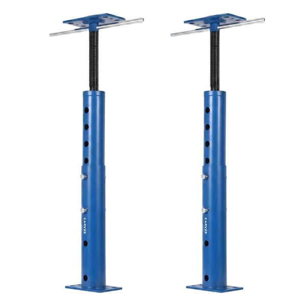 Heavy Duty Adjustable Steel Jack Posts 2 Pack 18,000 lbs Capacity Telescopic Floor Support 19-36in Blue