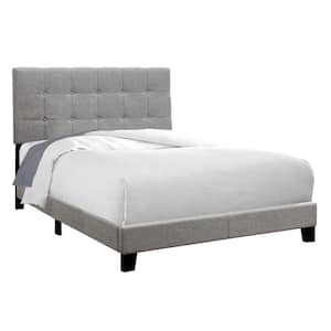 Grey Linen Full Size Bed