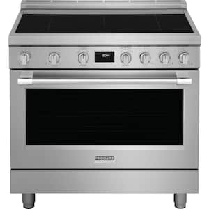 36 in. 5 Element Slide-In Induction Range in Stainless Steel with Dual Fan Convection