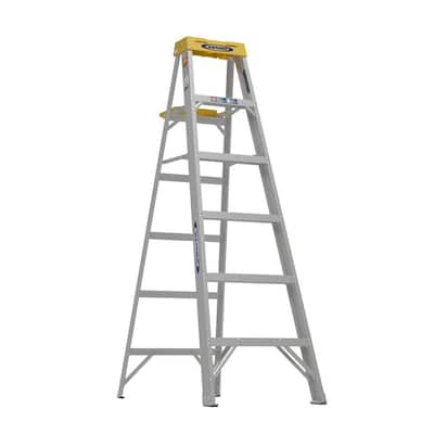 6 ft. Aluminum Step Ladder (10 ft. Reach Height) with 300 lb. Load Capacity Type IA Duty Rating