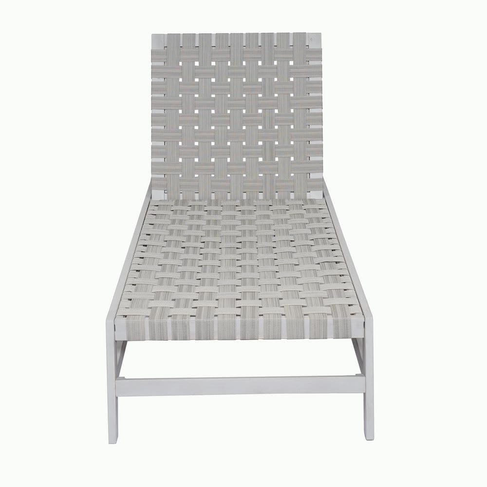 Outdoor Rope Chaise Lounge without Cushion 82.75 in. Light Grey Acacia Wood with Adjustable Back price history on PriceWatchPro
