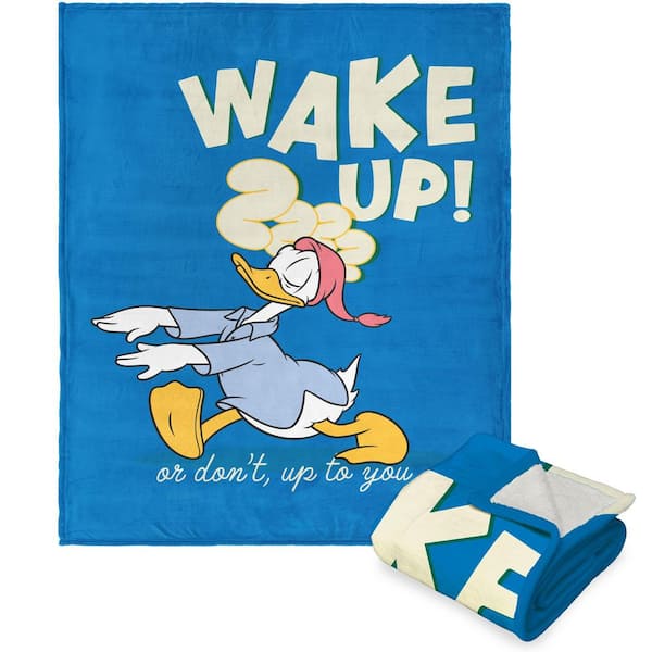 THE NORTHWEST GROUP Disney Donald Duck Wake Up Silk Touch Sherpa Multi-color Throw