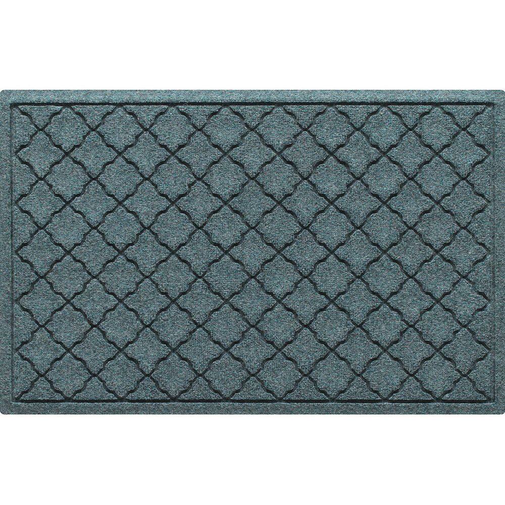 Waterhog Cordova 23 in. x 35 in. PET Polyester Indoor Outdoor Door Mat Bluestone price history on PriceWatchPro