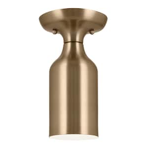 Sisu 5 in. 1-Light Champagne Bronze Hallway Modern Semi-Flush Mount Ceiling Light