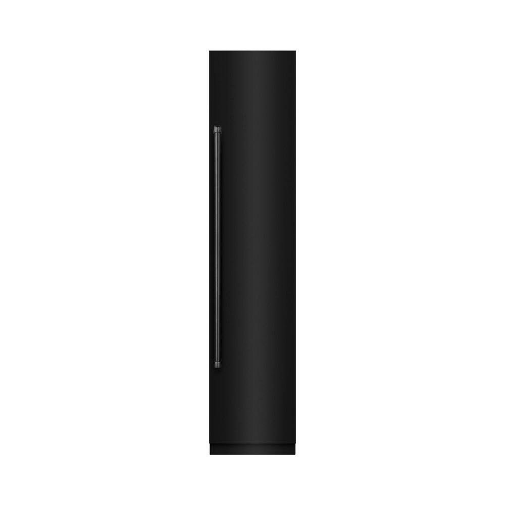 18 in. 8.6 cu. ft. Right Hinge Upright Column Freezer in Black Stainless Steel with Graphite Gray Interior