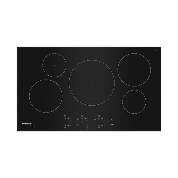 KitchenAid 36 in. Electric Induction Modular Cooktop in Black with 5 Elements