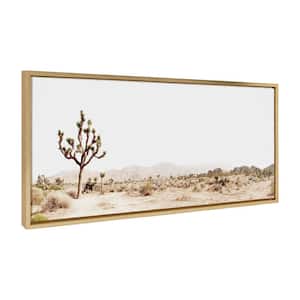 Lone Joshua Tree by Amy Peterson Framed Nature Canvas Wall Art Print 18.00 in. x 40.00 in.
