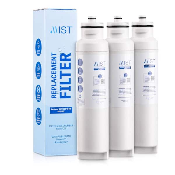 Mist DW2042FR-09 Refrigerator Water Filter Replacement for Daewoo DW2042FR, Kenmore 46-9130 (3-Pack)