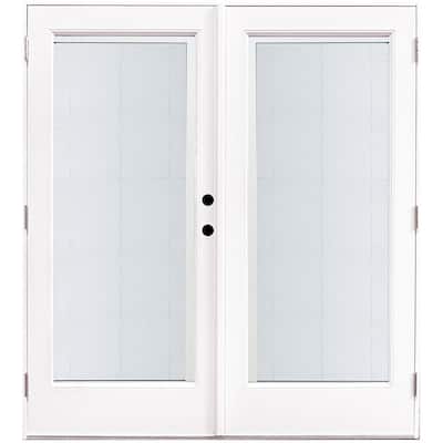 Left Hand Outswing Hinged Patio Door, Sliding Patio Doors With Built In Blinds Home Depot