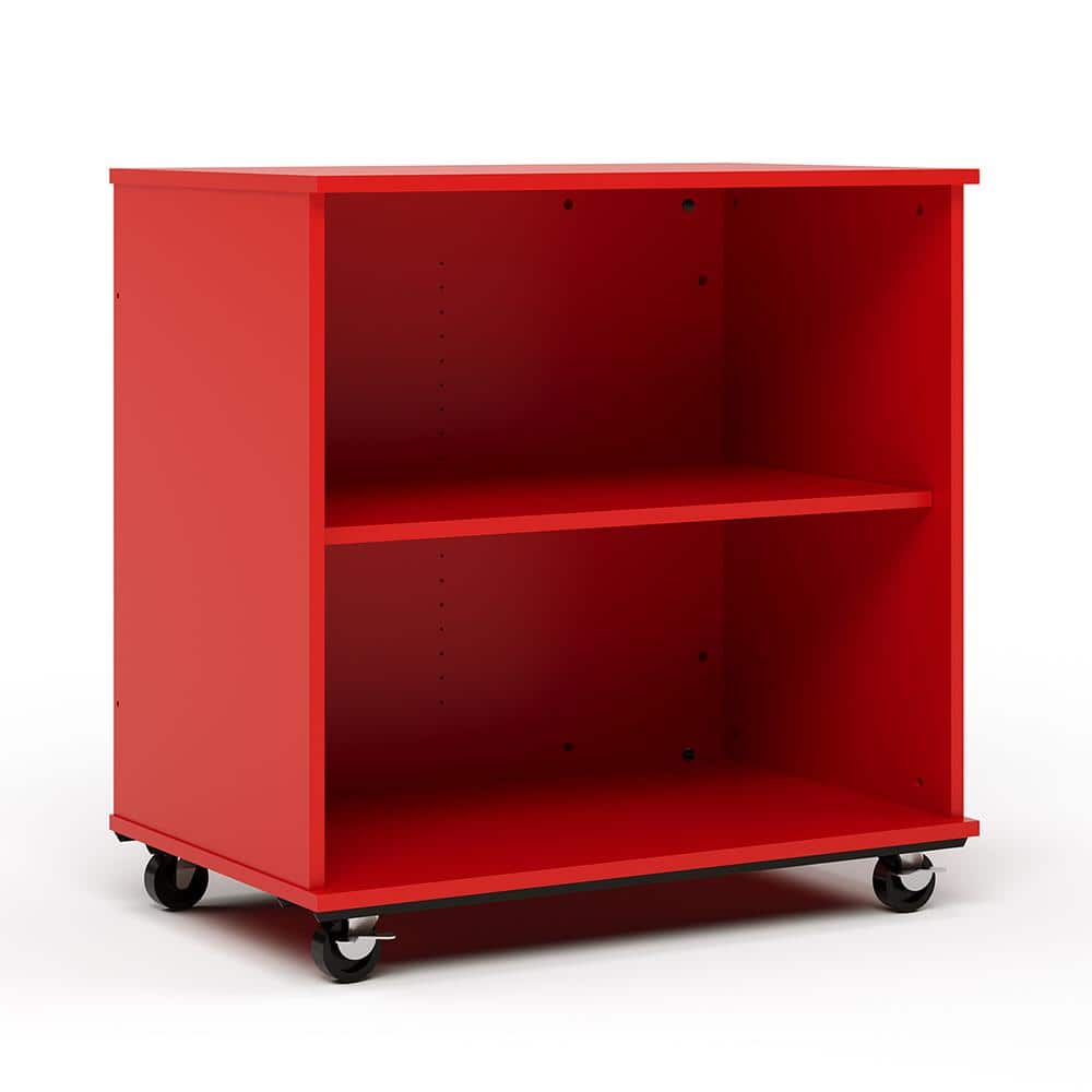 Open Single Sided Mobile Locker Nursery Classroom Bookcase, Write-On/Wipe-O