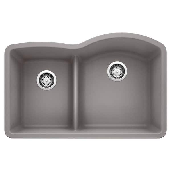 Metallic Gray Blanco Undermount Kitchen Sinks 441601 64 600 