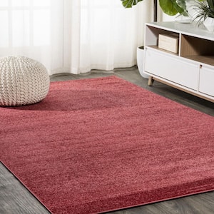 Haze Solid Low-Pile Red 3 ft. x 5 ft. Area Rug