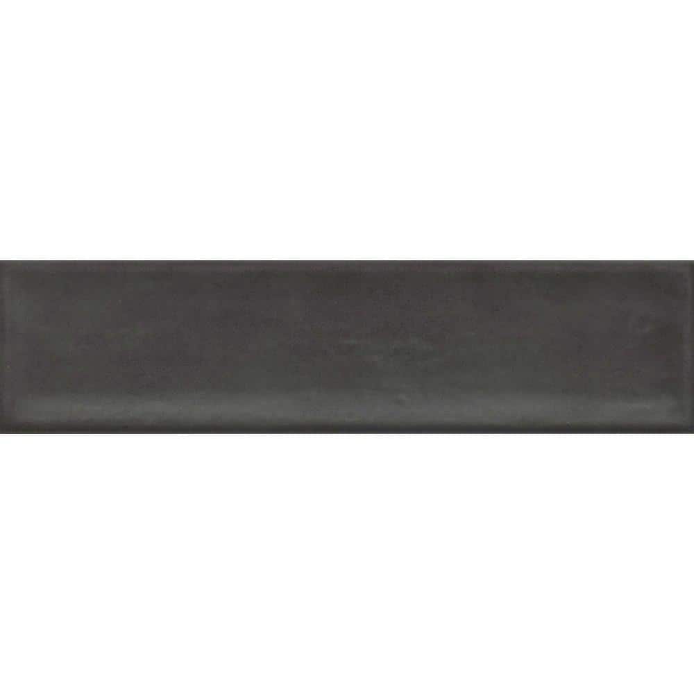 EMSER TILE Raku Charcoal 3 in. x 12 in. Matte Ceramic Wall Tile (6.3 sq ...