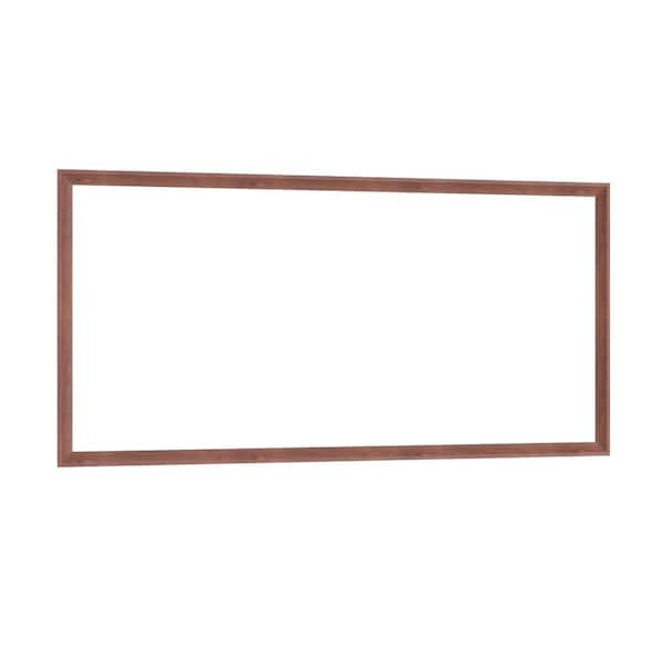 60 in. W x 30 in. H Rectangular Framed Wall Bathroom Vanity Mirror in Walnut