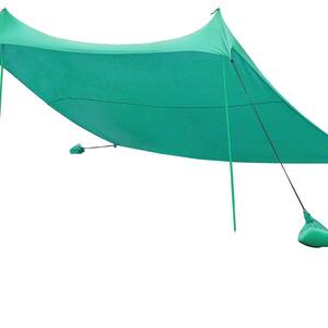 10 ft. x 9 ft. Beach Sun Shade Sail with Carry Bag in Green