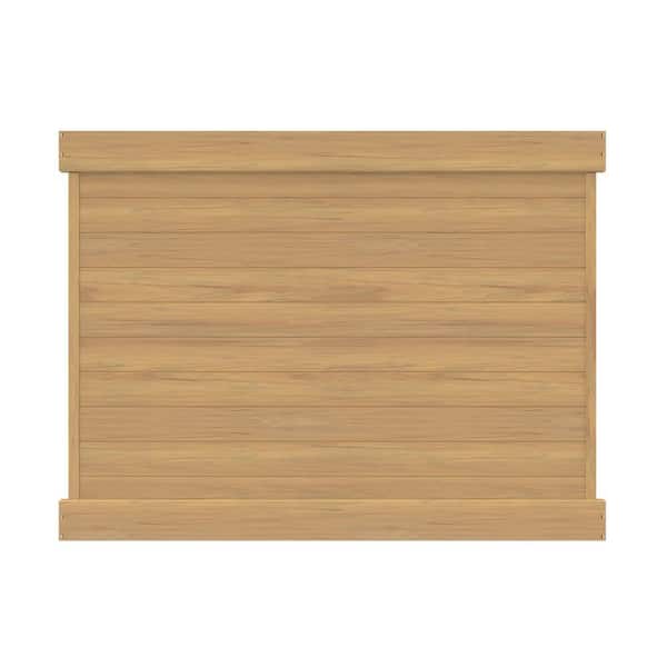 Barrette Outdoor Living Horizontal 6 ft. H x 8 ft. W Cypress Vinyl Privacy Fence Panel (Unassembled)