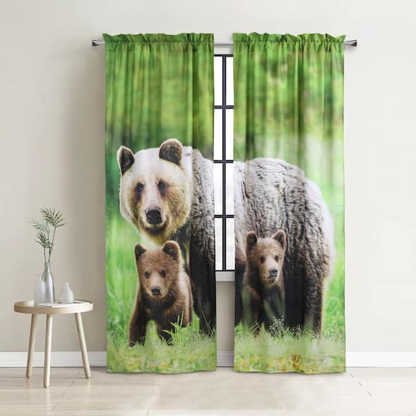 Habitat Photo Real Multi Polyester Print 74 in. W x 84 in. L Rod Pocket Indoor Light Filtering Curtains (Double Panels)