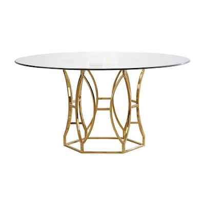 Gold Kitchen Dining Tables, Round Glass Dining Table Base Only