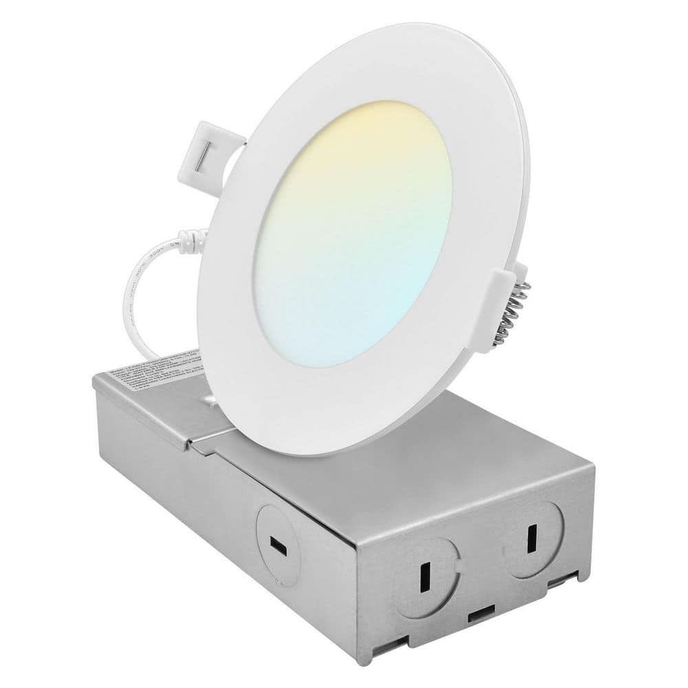 LUXRITE 4 In. Integrated LED Canless Spotlight Recessed