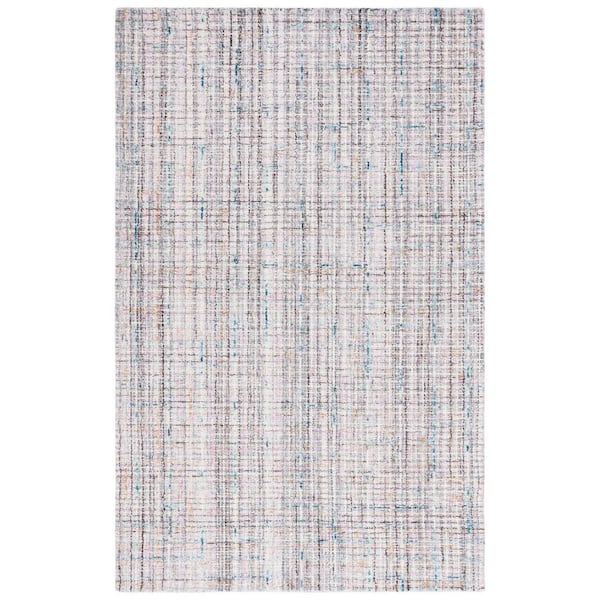 SAFAVIEH Abstract Pink/Brown 9 ft. x 12 ft. Modern Plaid Area Rug