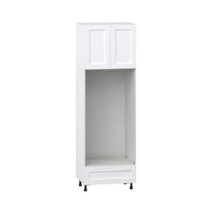 30 in. W x 94.5 in. H x 24 in. D Mancos Bright White Shaker Assembled Pantry Micro/Oven Cabinet with Drawer