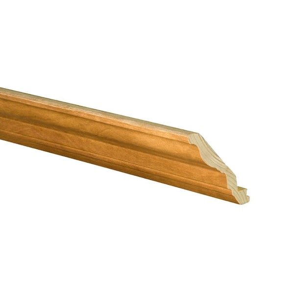 Home Decorators Collection 96 in. W x 2.75 in. D x 3.625 in. H Solid Wood Kitchen Cabinet Classic Crown Molding in Cinnamon