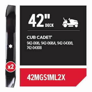 Riding Lawnmower Blades for 42 in. Deck, Fits Cub-Cadet Riding Mower, Set of 2 (42MGS1ML2X)
