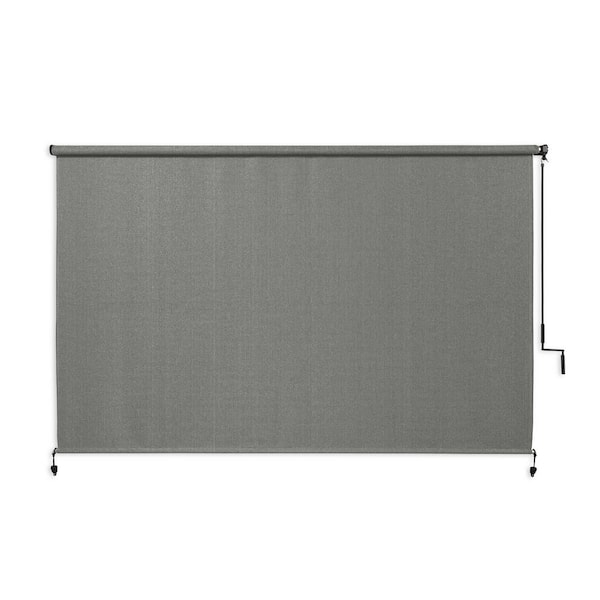 Coolaroo Steel Cordless 85% UV Block Fade Resistant Fabric Exterior Roller Shade Polyethylene 96 in. W x 84 in. L