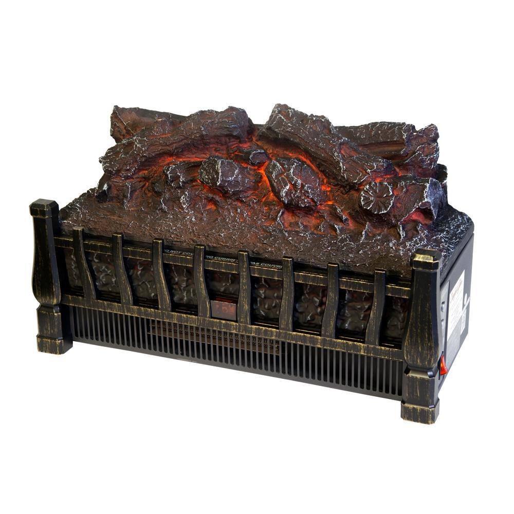Comfort Glow Black Electric Log Insert Heater with Firebox Projection