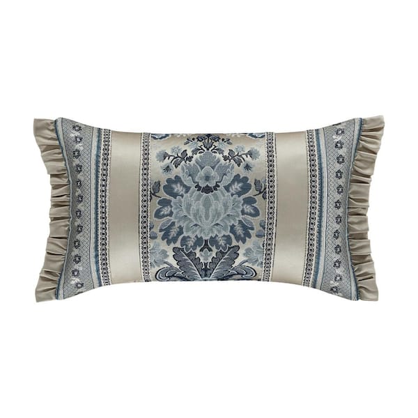 Unbranded Geraldine Indigo Boudoir Decorative Throw Pillow