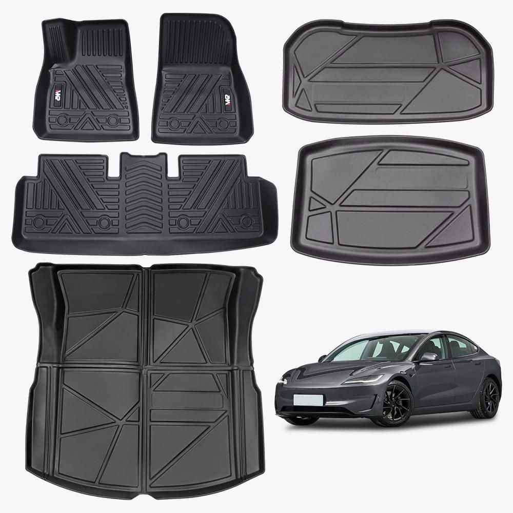 Odorless TPE Floor Mat for Tesla Model 3 2023-2025 6-Pieces Waterproof Fully Surrounded Floor Liner Protection Foot Pad price history on PriceWatchPro