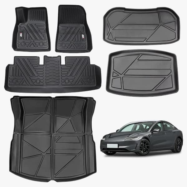 Heavy Duty 10PCS TPE Car Floor Mat Cargo Mat for Tesla Model Y