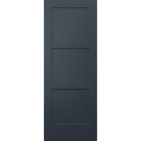 JELD-WEN 36 in. x 96 in. Birkdale Denim Stain Smooth Solid Core Molded Composite Interior Door Slab