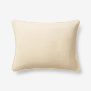 Concord Cotton Twill Maize Solid 16 in. x 20 in. Medium Boudoir Throw Pillow Cover