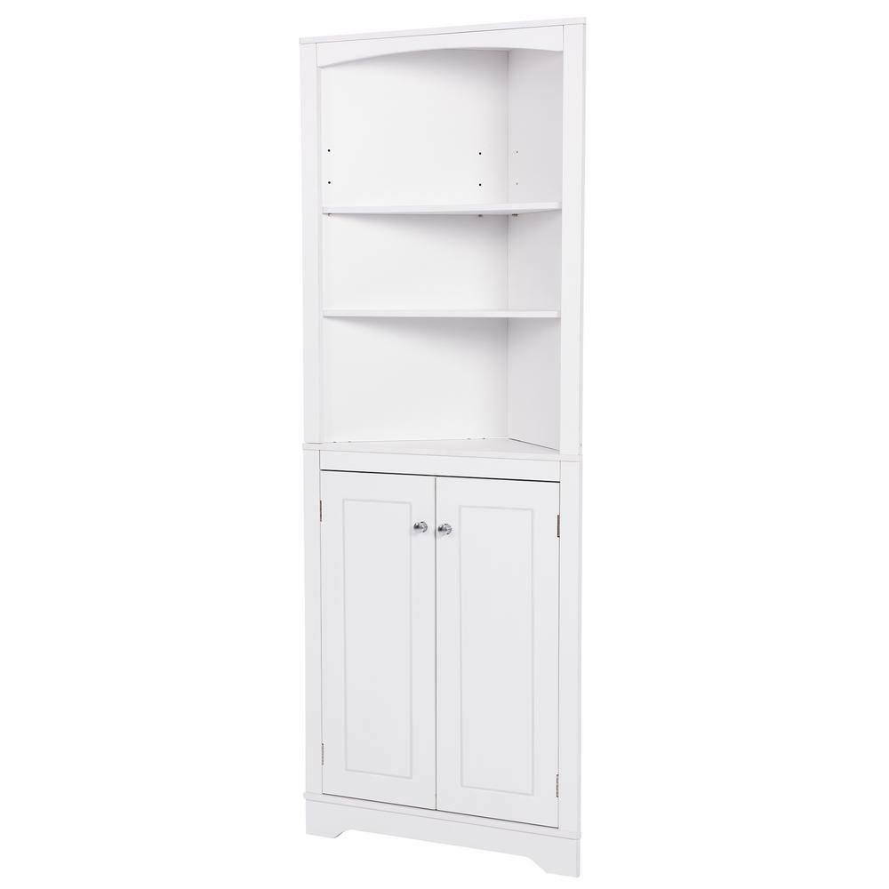 24.4 in. W x 13 in. D x 63.8 in. H Bathroom Linen Cabinet in White 2023 ...