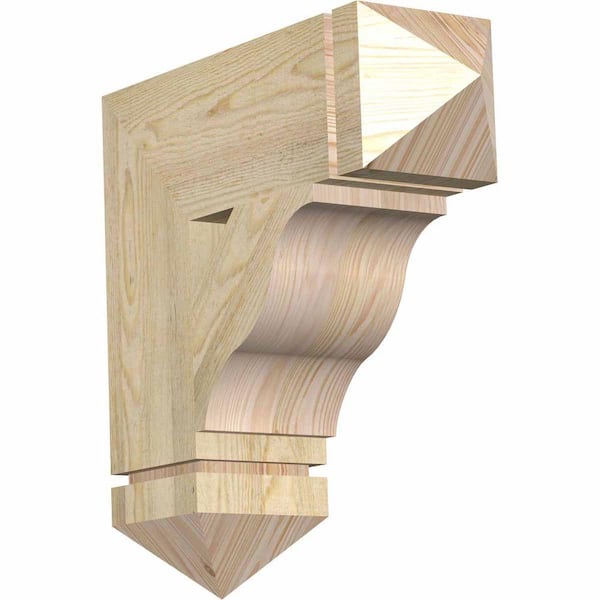 Ekena Millwork 6 in. x 20 in. x 20 in. Douglas Fir Funston Arts and Crafts Rough Sawn Bracket